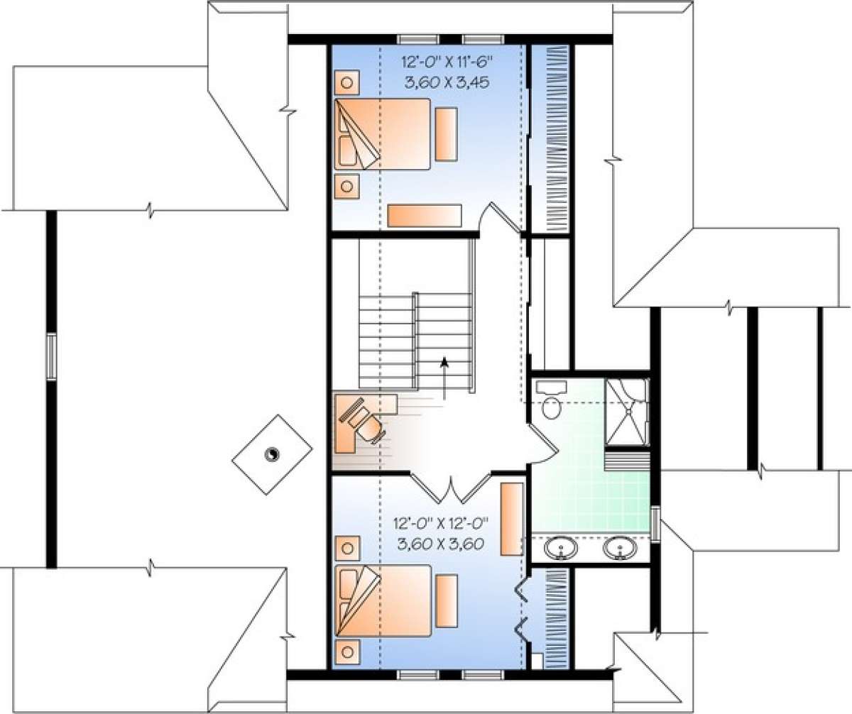 Floorplan 3 for House Plan #034-01038