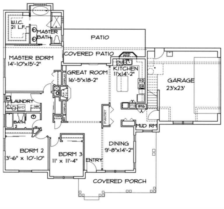 House Plan House Plan #1366 Drawing 1