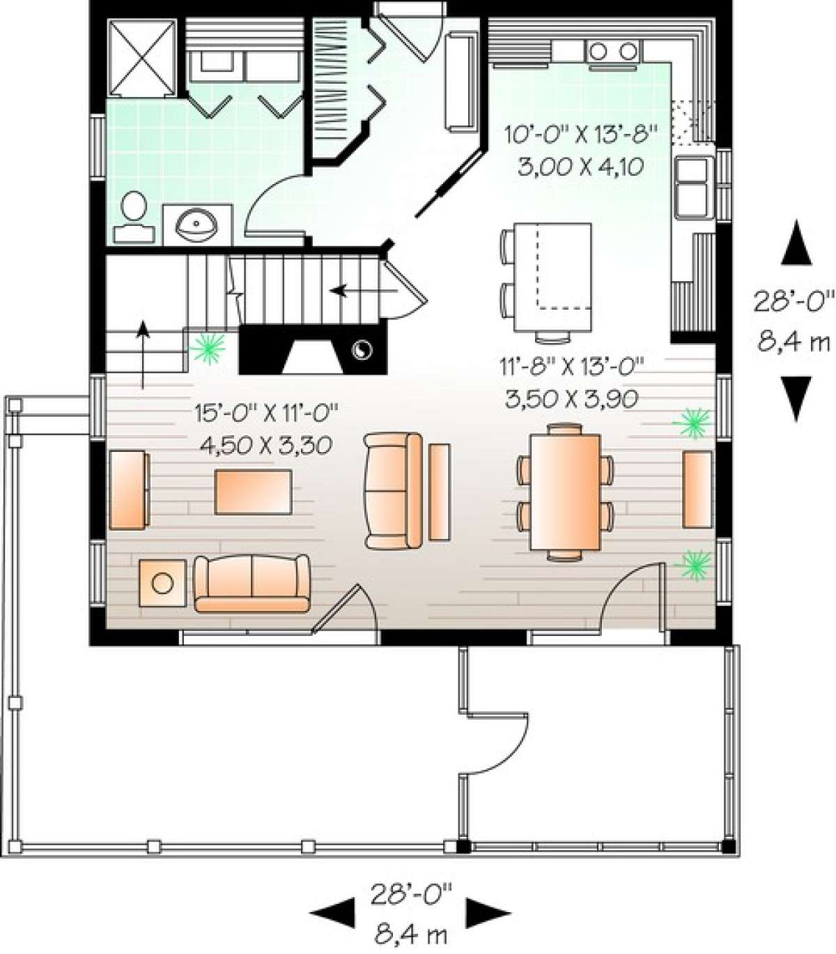 Floorplan 1 for House Plan #034-01040