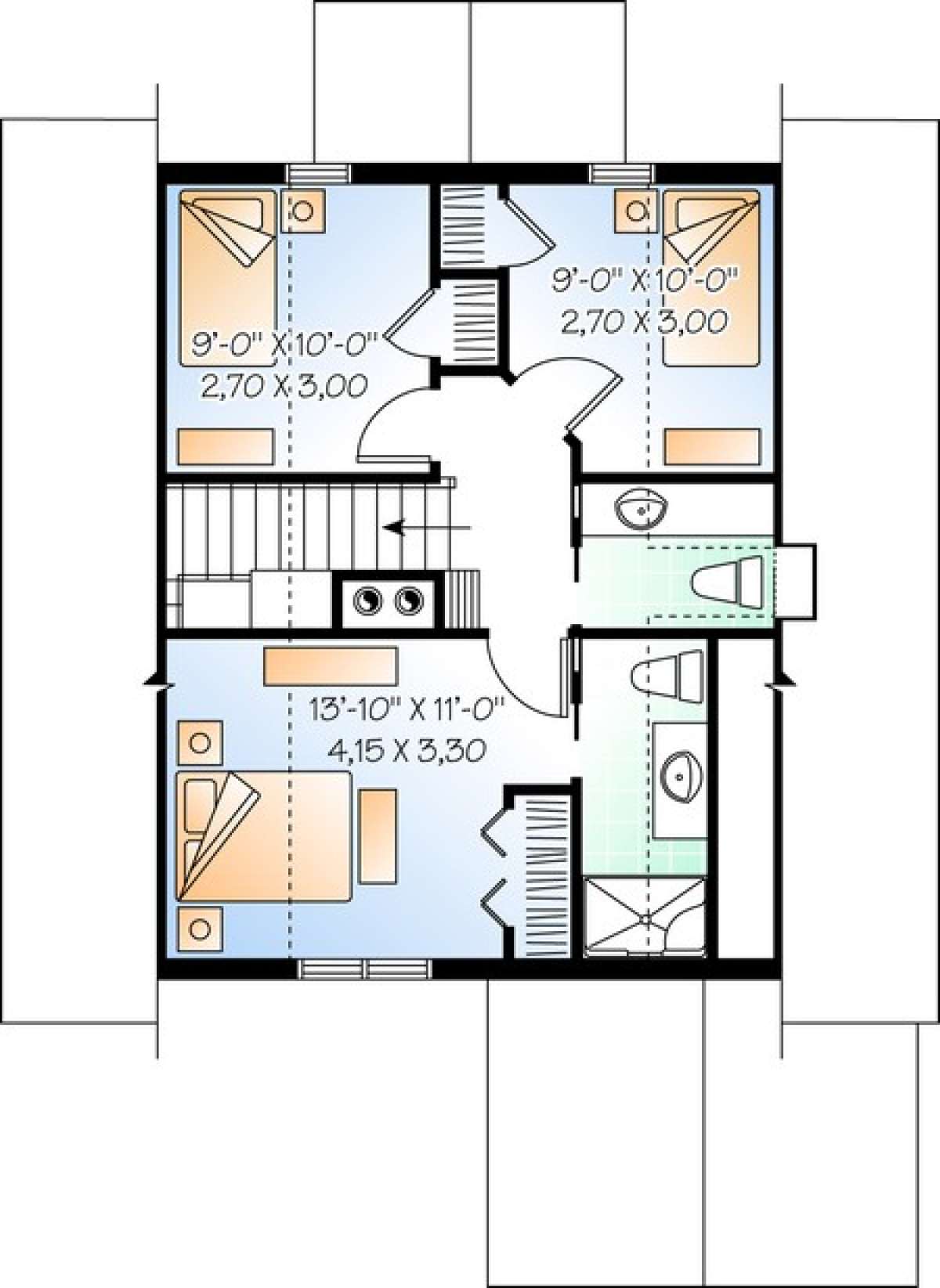 Floorplan 2 for House Plan #034-01040