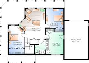 Basement Floor Plan for House Plan #034-01041