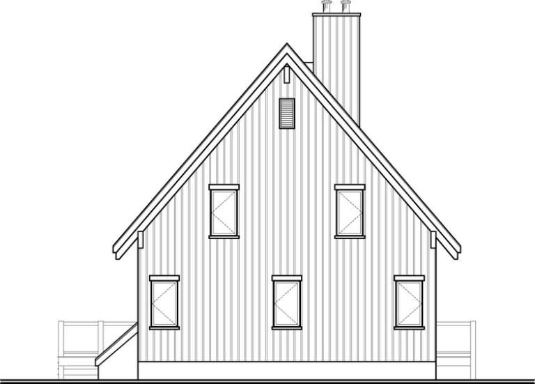 Narrow Lot House Plan #034-01043 Elevation Photo