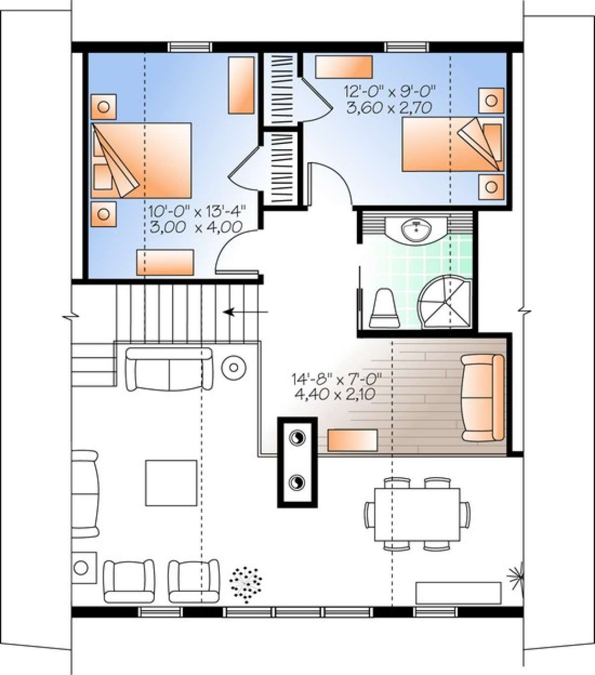 HousePlans Vacation 034-01043 floor plan 3