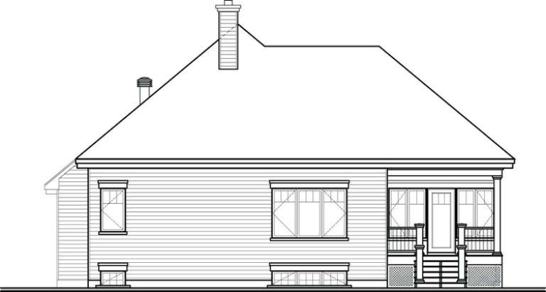 Lake Front House Plan #034-01044 Elevation Photo