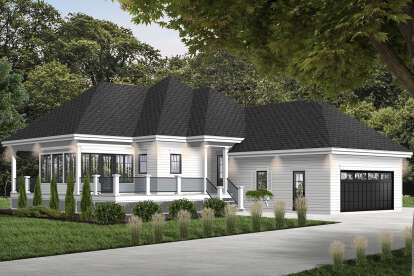 2 Bed, 2 Bath, 1146 Square Foot House Plan - #034-01044