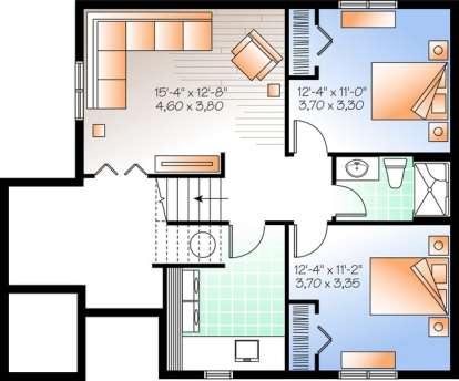Floorplan 1 for House Plan #034-01047