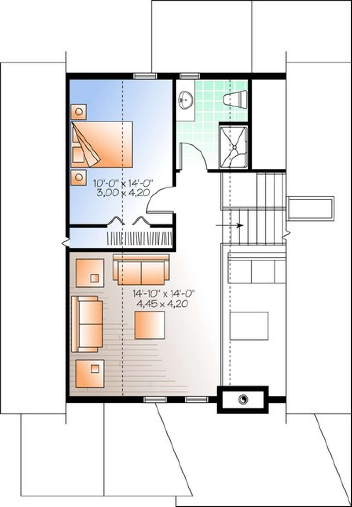 Floorplan 2 for House Plan #034-01049