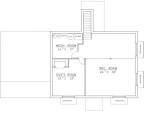 Basement Floor for House Plan #039-00115