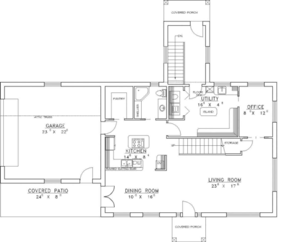First Floor for House Plan #039-00115