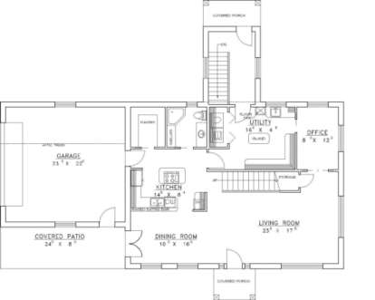 First Floor for House Plan #039-00115