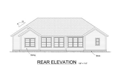 Ranch House Plan #4848-00001 Elevation Photo