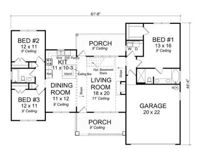 Floorplan1 for House Plan #4848-00004