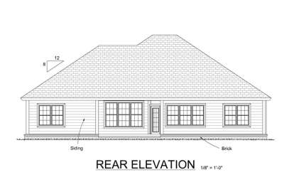 Ranch House Plan #4848-00005 Elevation Photo