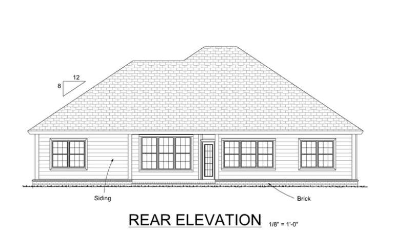 Ranch House Plan #4848-00005 Elevation Photo