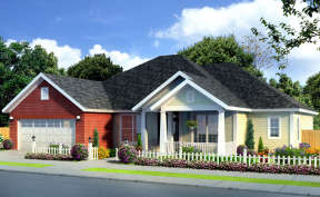 Ranch House Plan #4848-00005 Elevation Photo