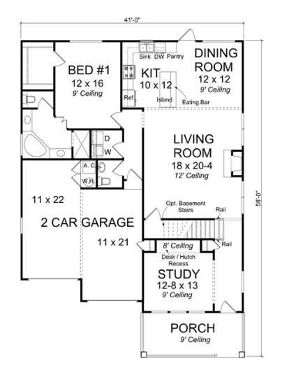 Floorplan 1 for House Plan #4848-00008