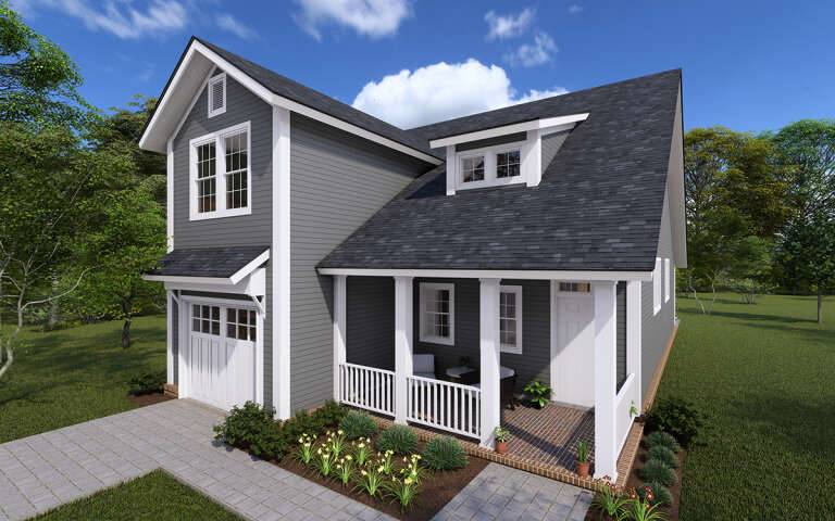 House Plan House Plan #13679 Angled Front Elevation