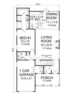Floorplan 1 for House Plan #4848-00009