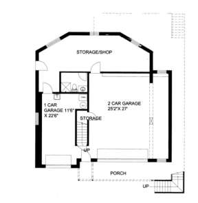 Basement Floor for House Plan #039-00116
