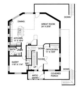 First Floor for House Plan #039-00116