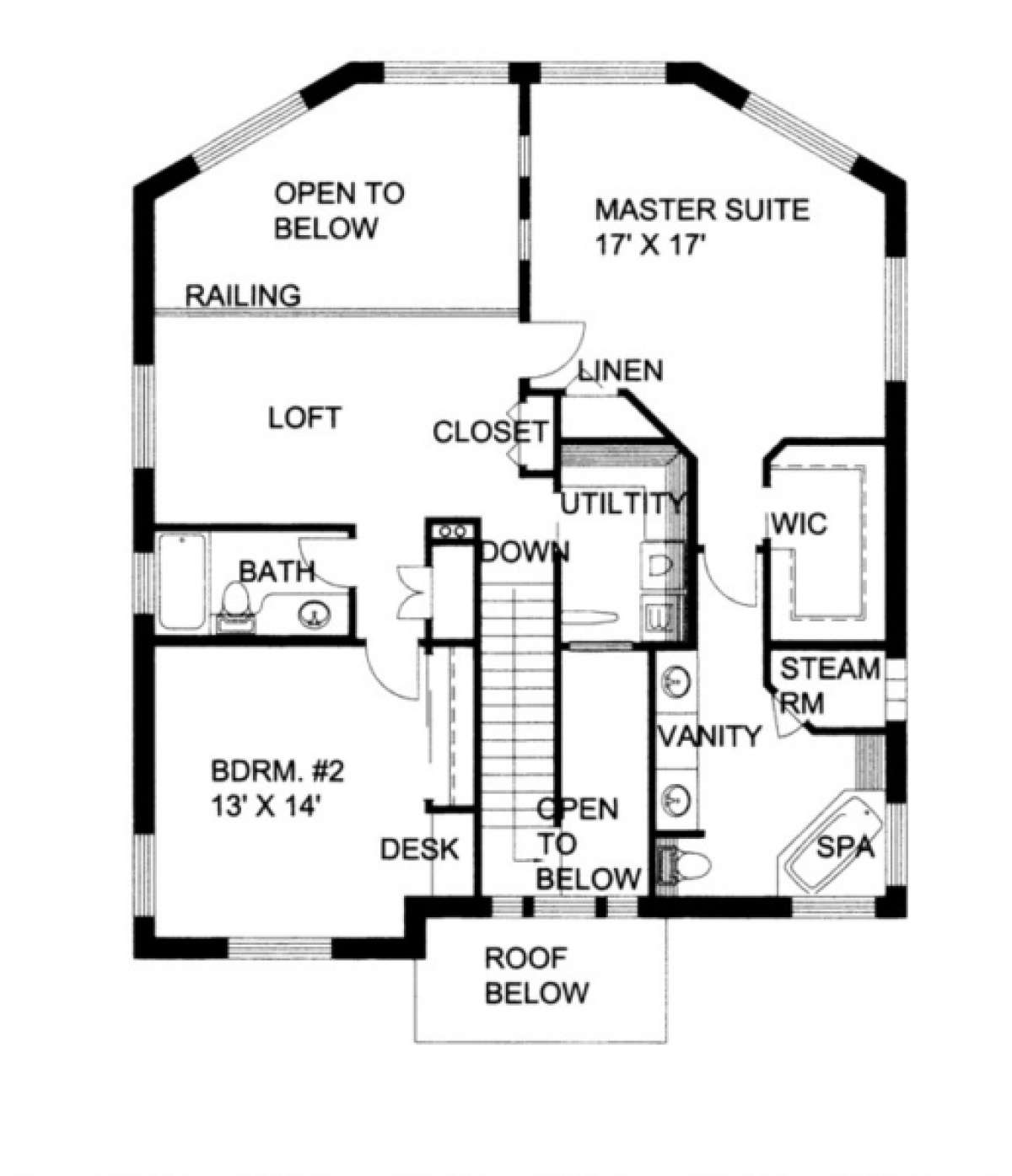 Second Floor for House Plan #039-00116