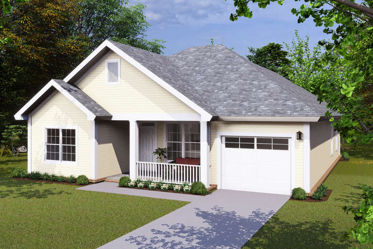 House Plan House Plan #13682 Angled Front Elevation