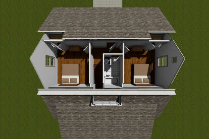 Overhead Second Floor for House Plan #4848-00015
