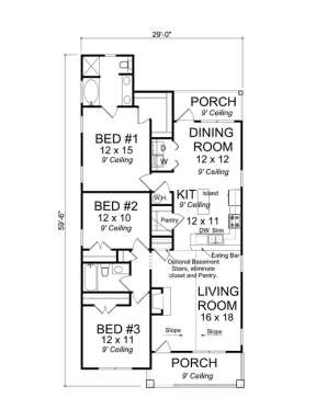 Floorplan 1 for House Plan #4848-00016