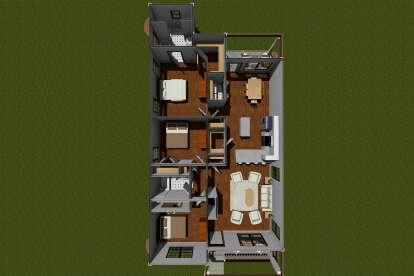 Overhead First Floor for House Plan #4848-00016
