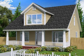 Narrow Lot House Plan #4848-00017 Elevation Photo