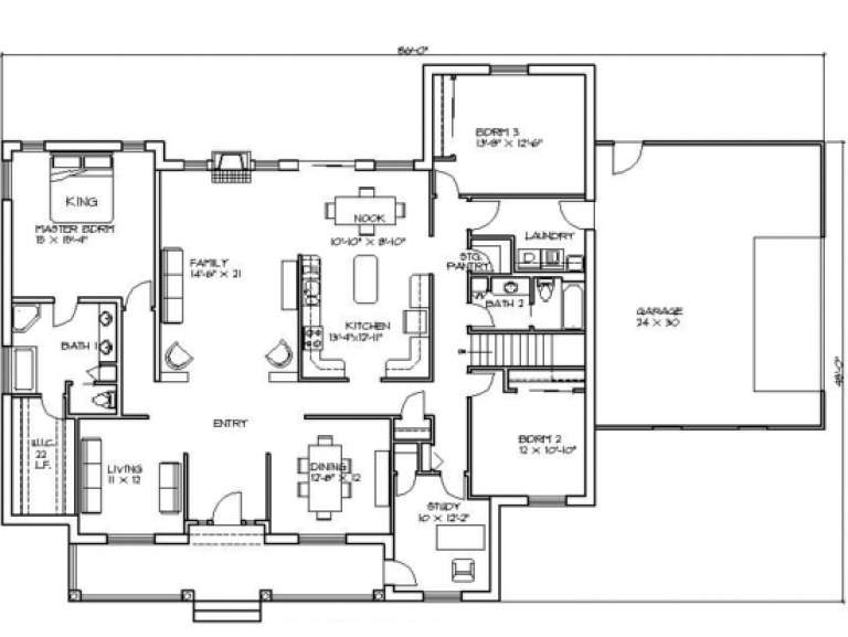 House Plan House Plan #1369 Drawing 1