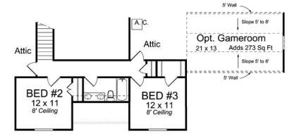 Second Floor for House Plan #4848-00023