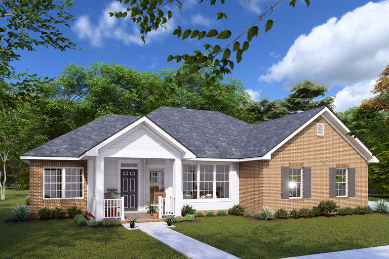 House Plan House Plan #13695 Angled Front Elevation