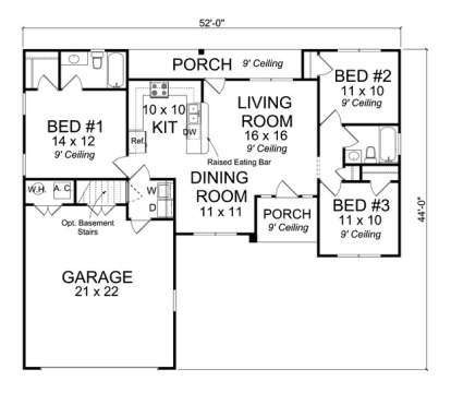 Floorplan1 for House Plan #4848-00026
