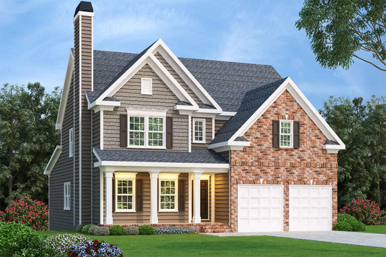 Traditional House Plan #009-00119 Elevation Photo