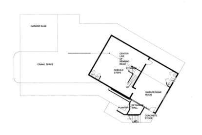 Basement Floor for House Plan #039-00118