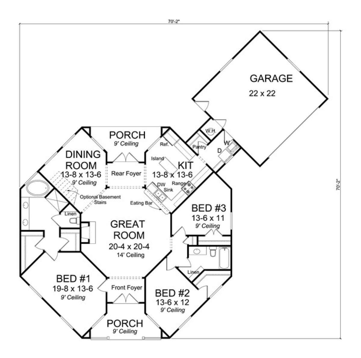 Floorplan 1 for House Plan #4848-00032