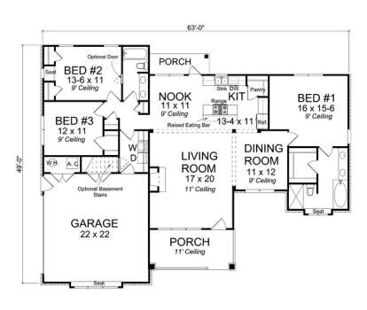 Floorplan1 for House Plan #4848-00038