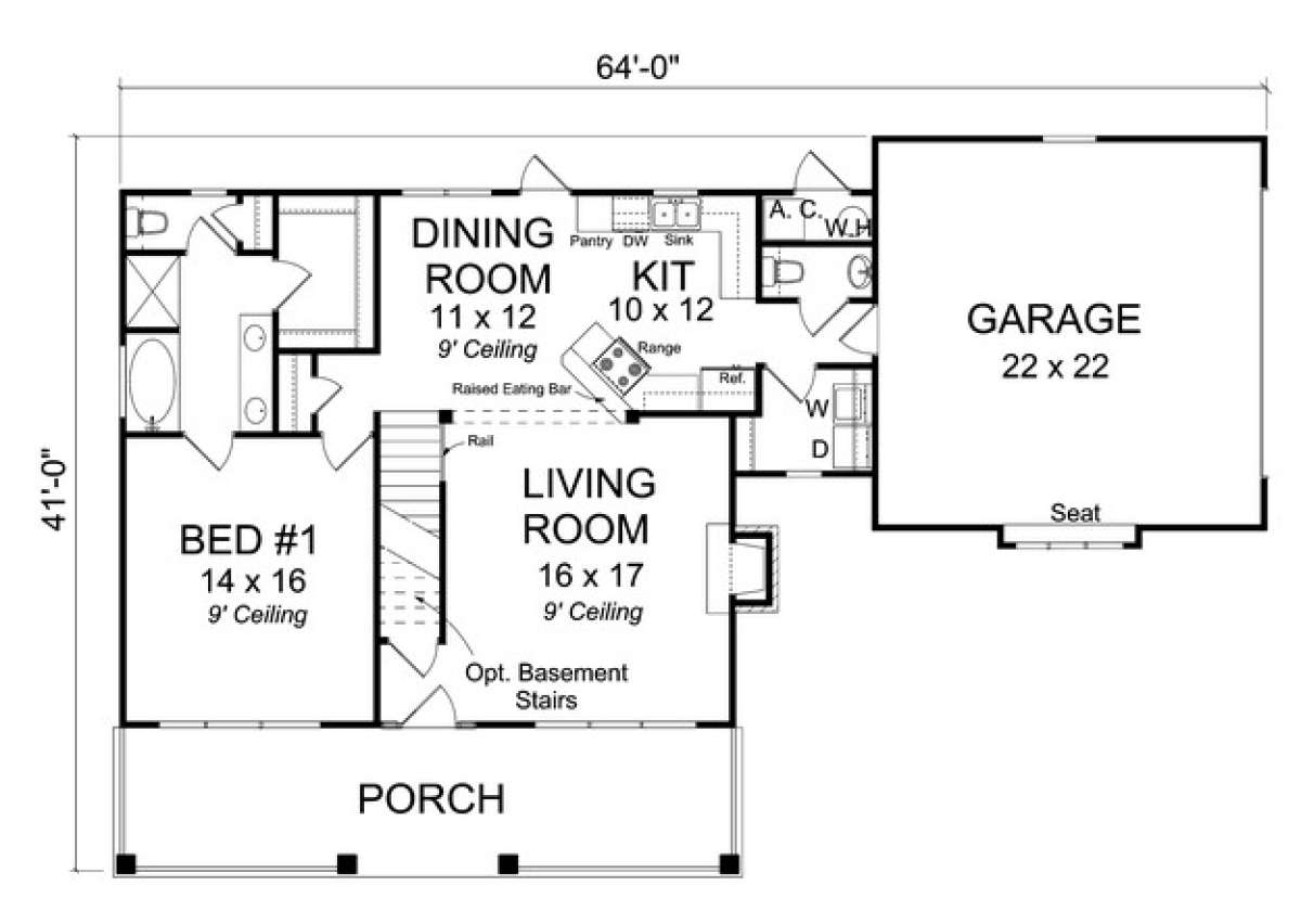 Floorplan 1 for House Plan #4848-00040