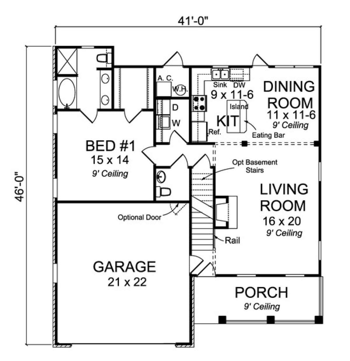 Floorplan 1 for House Plan #4848-00041