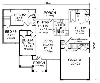 Main Floor for House Plan #4848-00045