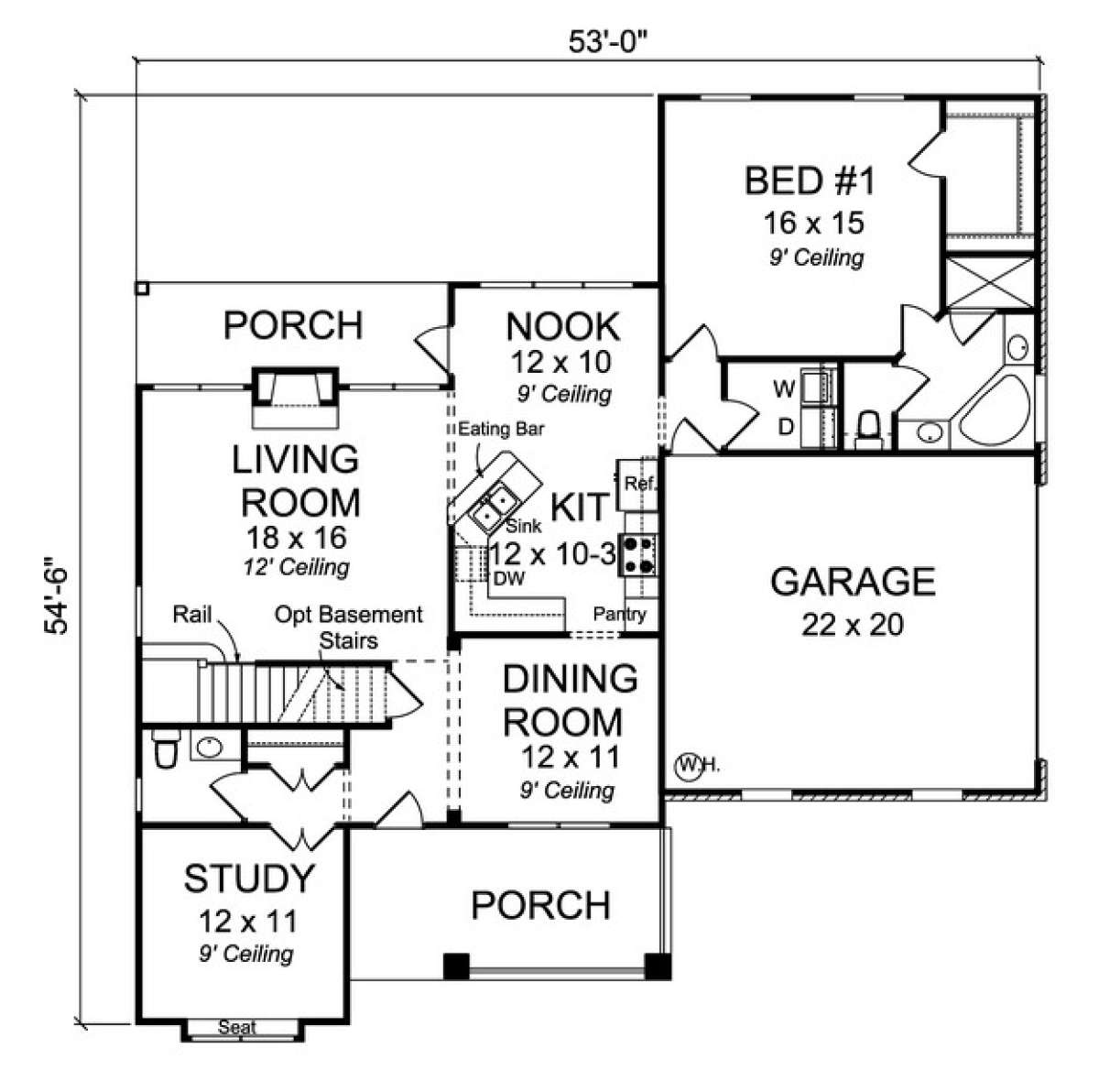 Floorplan 1 for House Plan #4848-00047
