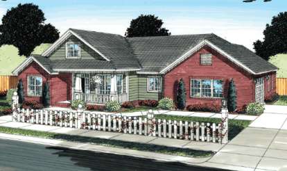 Ranch House Plan #4848-00048 Elevation Photo