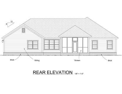 Ranch House Plan #4848-00048 Elevation Photo