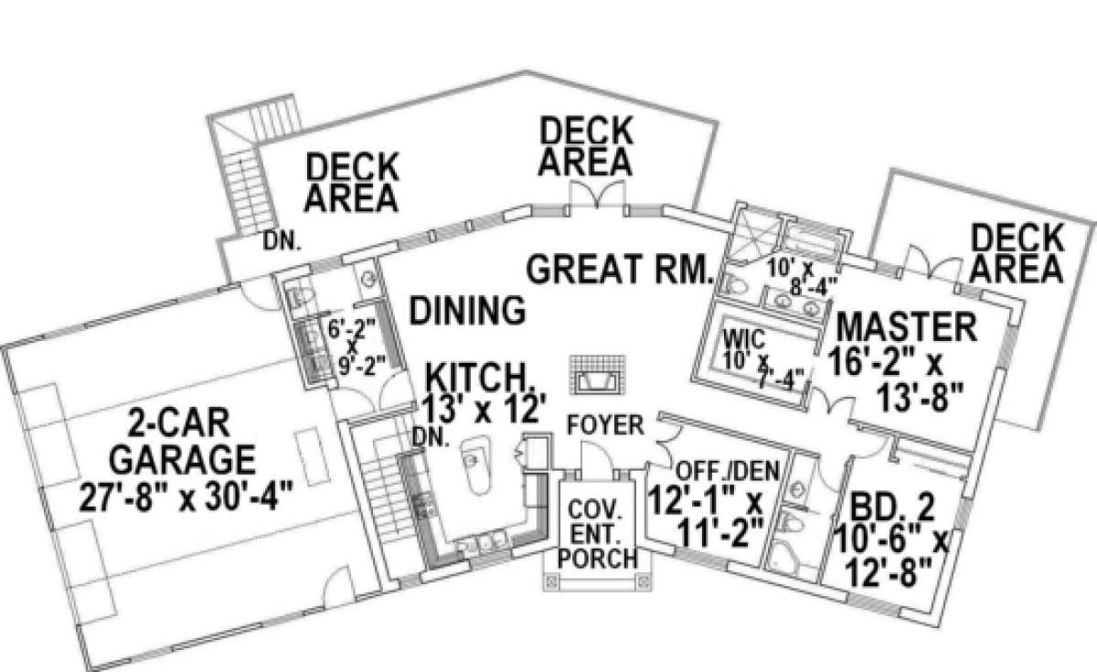 Main Floor for House Plan #039-00120