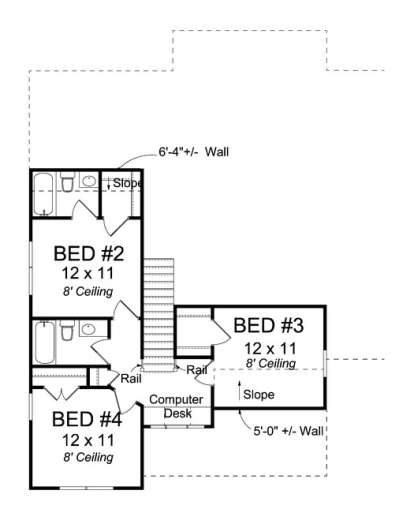 Floorplan 2 for House Plan #4848-00055