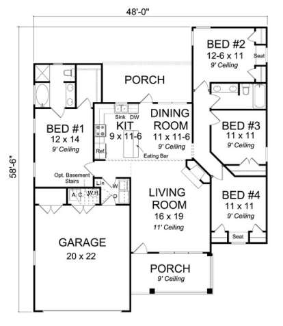 Main Floor for House Plan #4848-00056
