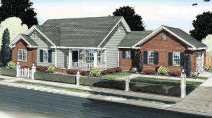 4 Bed, 2 Bath, 1617 Square Foot House Plan - #4848-00059