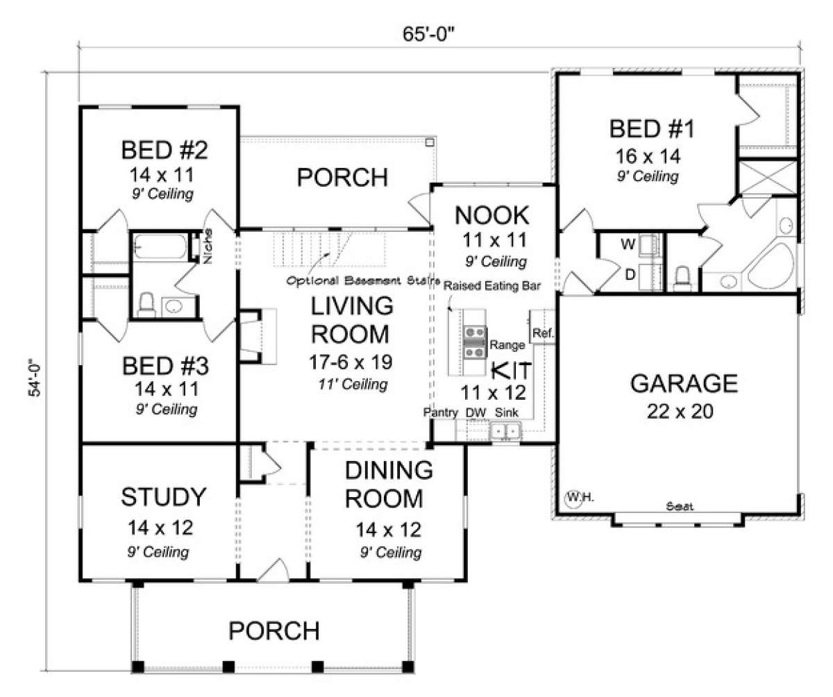 Floorplan 1 for House Plan #4848-00060