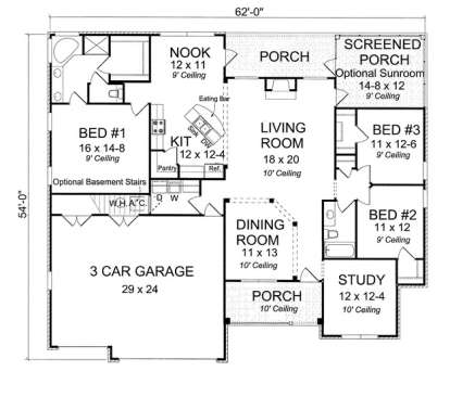 Floorplan 1 for House Plan #4848-00065